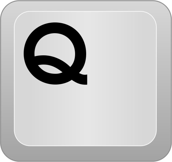 The key [Q], when in a level, will move the character down.