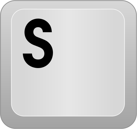 The key [S], when in a level, will move the character down.