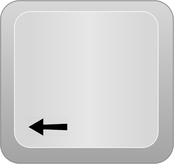 The key [←], when in a level, will move the character closer to the left.