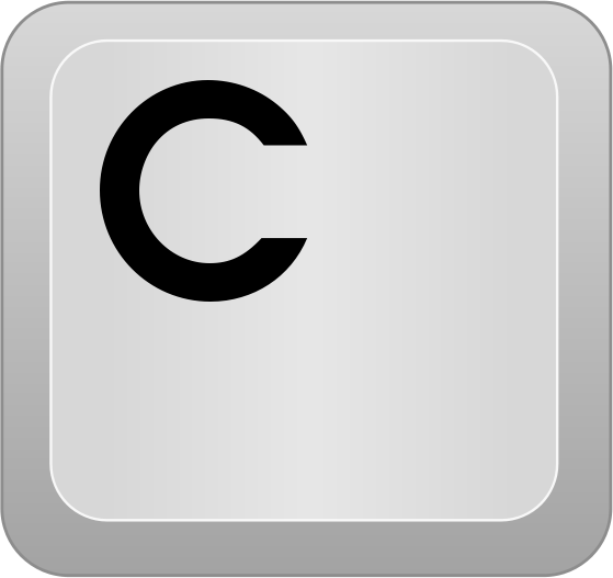 The key [C] stands for Credits. If this key is pressed, it will generate a pop-up that will show who were the beta testers, who developped the game, who were the graphits, and more.